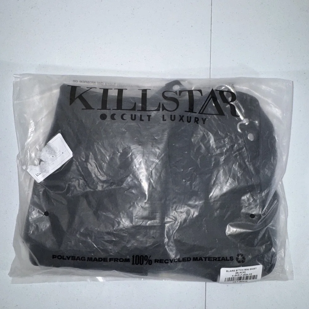 Killstar Blaire B*tch Black Mini Skirt XS Suspenders Gothic Whimisgoth Witch NWT